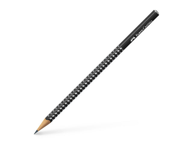 Potlood Faber-Castell Grip sparkle schwarz