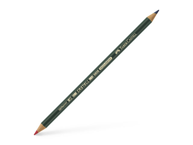 Kopieerpotlood Faber-Castell Document 9608 Rood/blauw