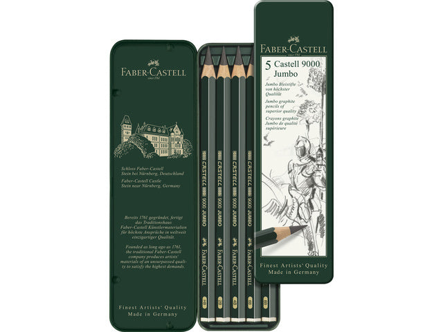 Potlood Faber-Castell 9000 Jumbo-Etui mit 5 Stück