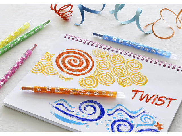 Waskrijt Faber-Castell draaibaar 24 stuks