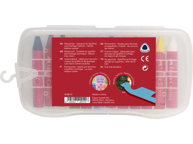 waskrijt Faber-Castell Jumbo etui à 12 stuks