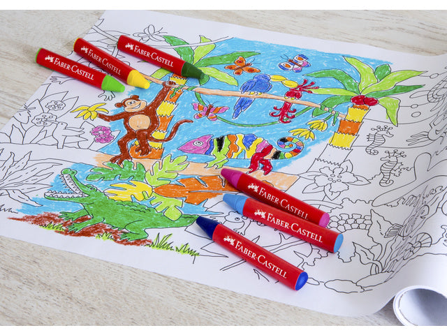 waskrijt Faber-Castell Jumbo etui à 12 stuks