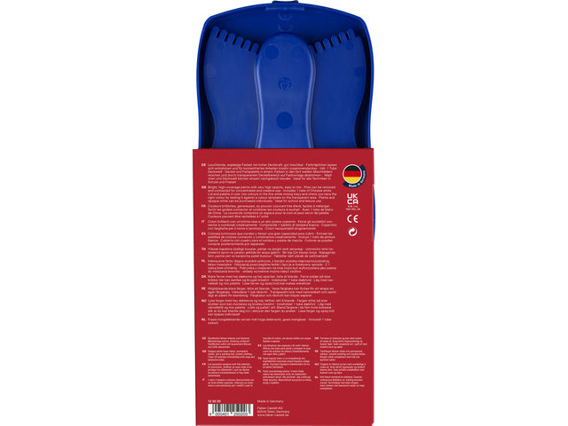 Waterverfdoos Faber-Castell 24 kleuren +1 tube wit Connector Blauw