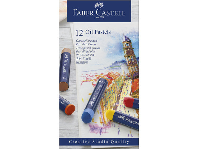 Oliepastels Faber-Castell Creative Studio-Etui mit 12 Stück