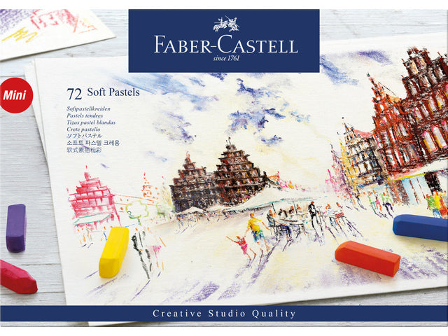 Pastelkrijt Faber-Castell halve lengte etui à 72 stuks