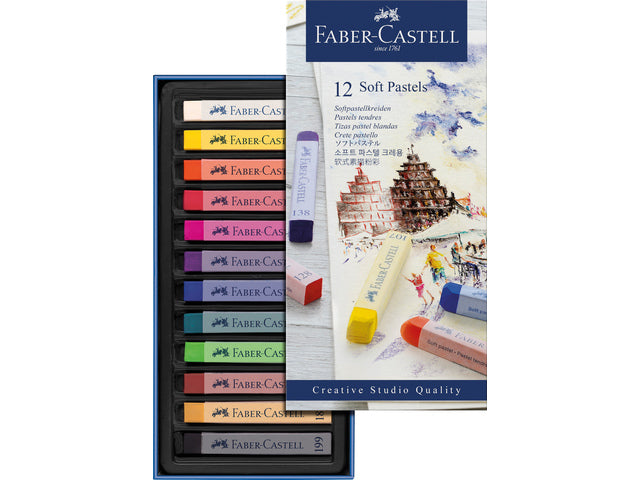 Pastelkrijt Faber-Castell Creative Studio Softpastel 12 delig etui