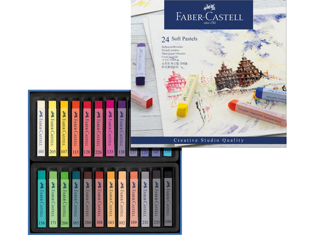Pastelkrijt Faber-Castell Creative Studio Softpastel 24 delig etui