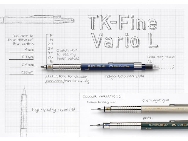 Vulpotlood Faber-Castell TK-Fine Vario L 0,35mm Champagne Gold