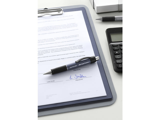 Balpen Faber-Castell Grip plus Stahlgrijs