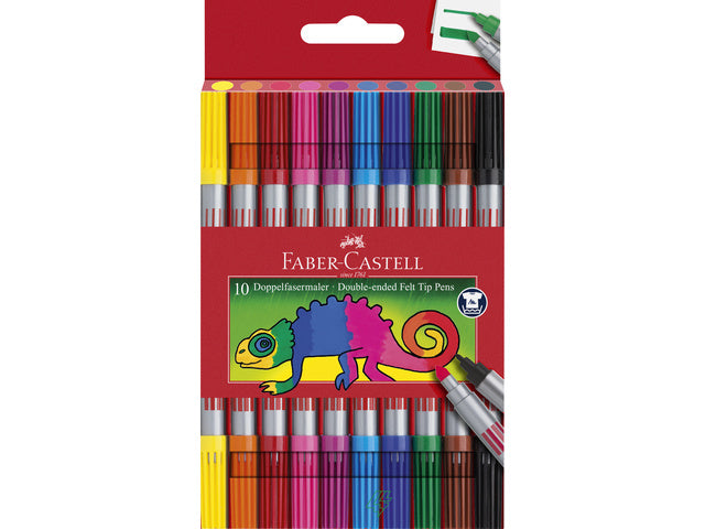 viltstiften Faber-Castell Duo etui met 10 stuks