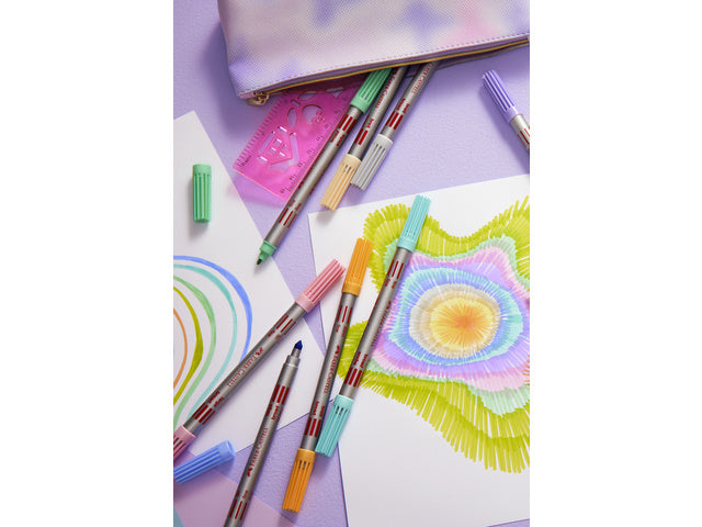 Viltstift Faber-Castell Duo 10 stuks pastel