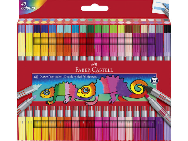 Viltstift Faber-Castell Duo 40 stuks