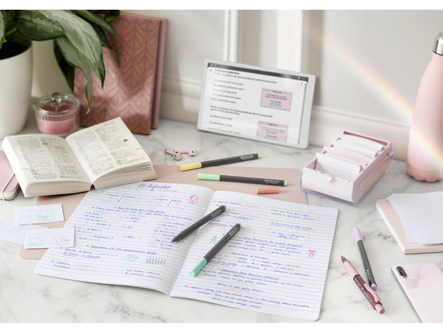 Fineliner Faber-Castell Grip 0,4mm etui 5 stuks pastel assorti