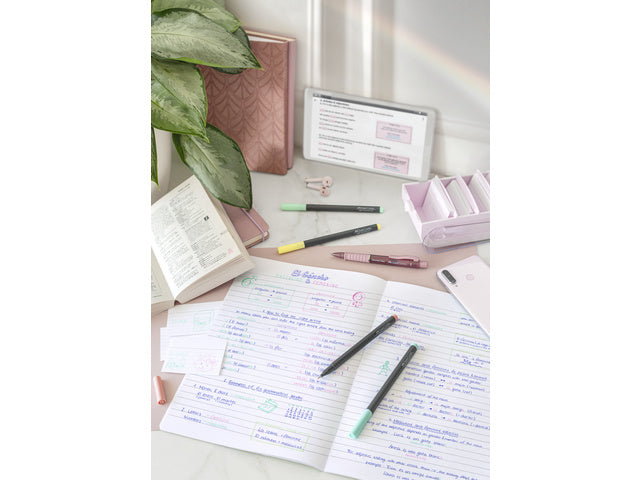 Fineliner Faber-Castell Grip 0,4mm etui 5 stuks pastel assorti