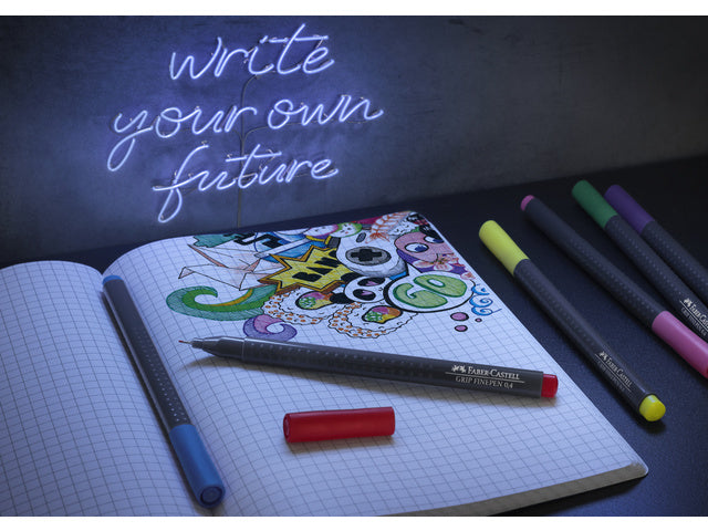 fineliner Faber-Castell GRIP 0,4mm etui a 10 stuks assorti