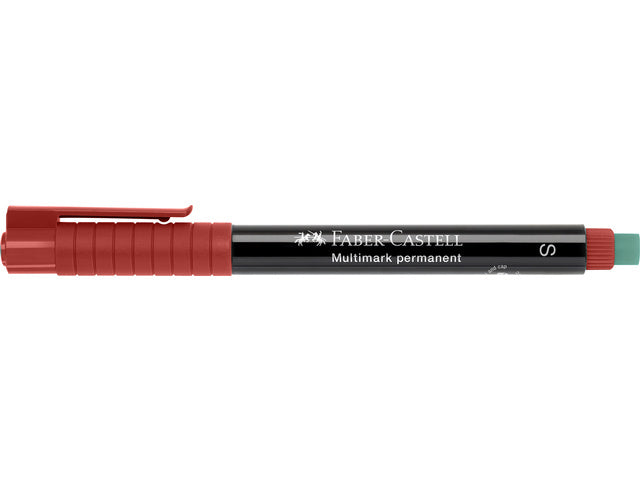 Marker Faber-Castell Multimark permanent S rood