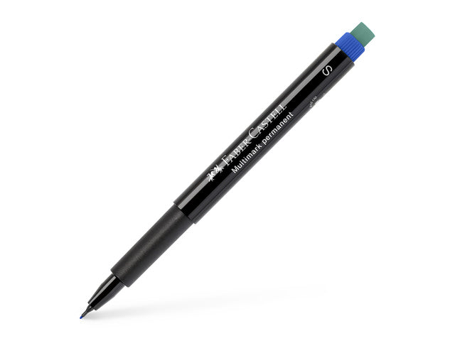 Marker Faber-Castell Multimark permanent S blauw