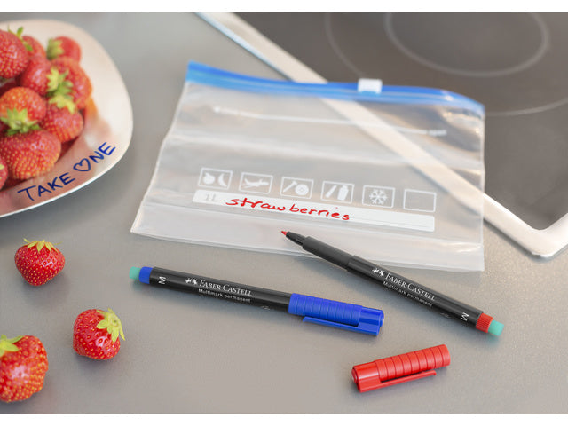 Marker Faber-Castell Multimark permanent M blauw