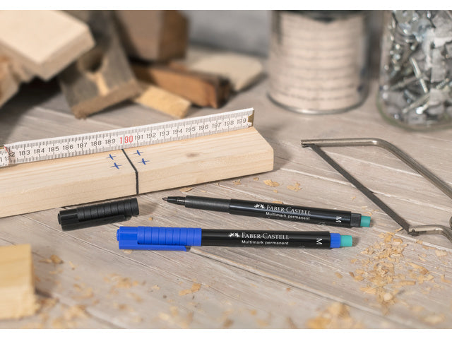 Marker Faber-Castell Multimark permanent M blauw