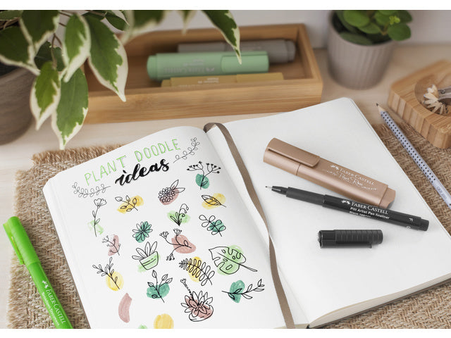 Textmarker Faber-Castell metallic etui 4 delig