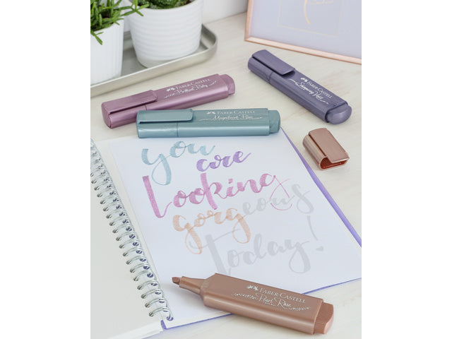 Tekstmarker Faber-Castel Metallic roze