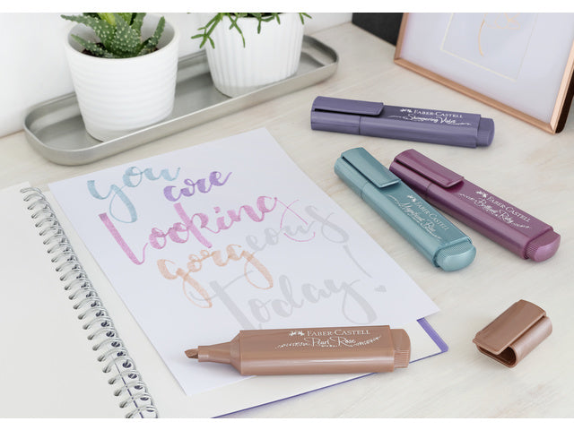 Tekstmarker Faber-Castel Metallic roze