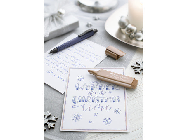Tekstmarker Faber-Castel Metallic roze