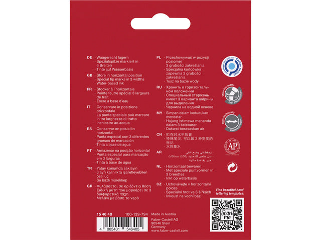 Tekstmarker Faber-Castell Metallic etui á 4 stuks