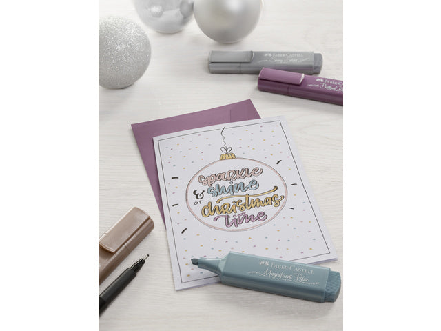 Tekstmarker Faber-Castell 46 metallic blauw