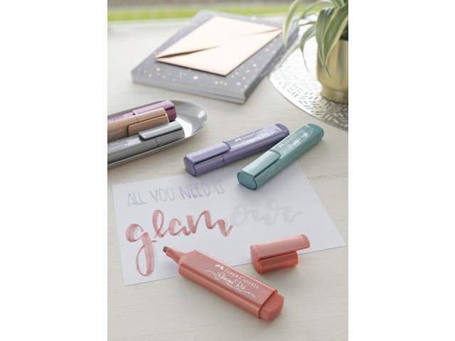 Tekstmarker Faber-Castell 46 metallic rood