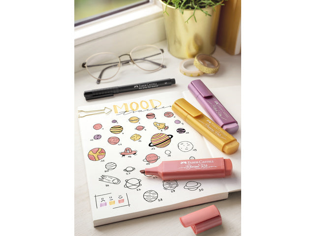 Tekstmarker Faber-Castell 46 metallic rood