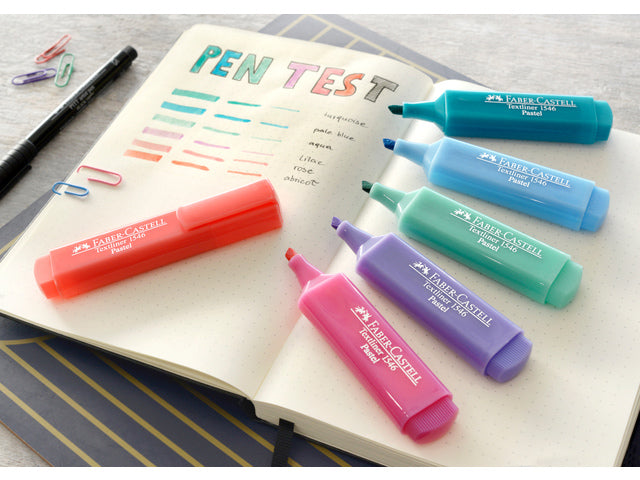 tekstmarker Faber-Castell 1546 etui met 8 stuks assorti pastel