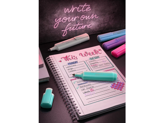 tekstmarker Faber-Castell 1546 etui met 8 stuks assorti pastel