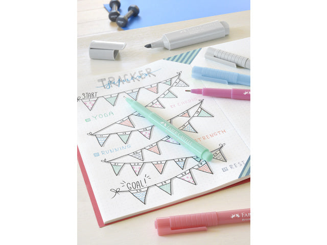 Fineliner Faber-Castell Broadpen Pastel 0.8mm grijs