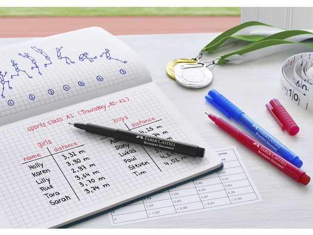 fineliner Faber-Castell Broadpen 1554 zwart