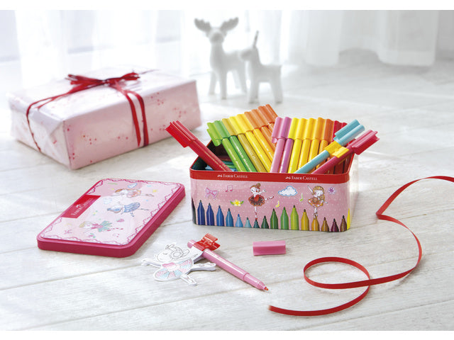 viltstift Faber-Castell Connector 33 stuks in ballerina blik
