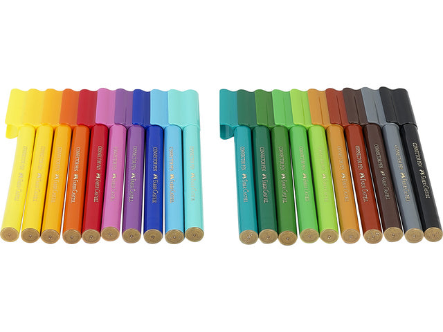 Viltstift Faber-Castell Connector Dino 20 stuks in draaiblik