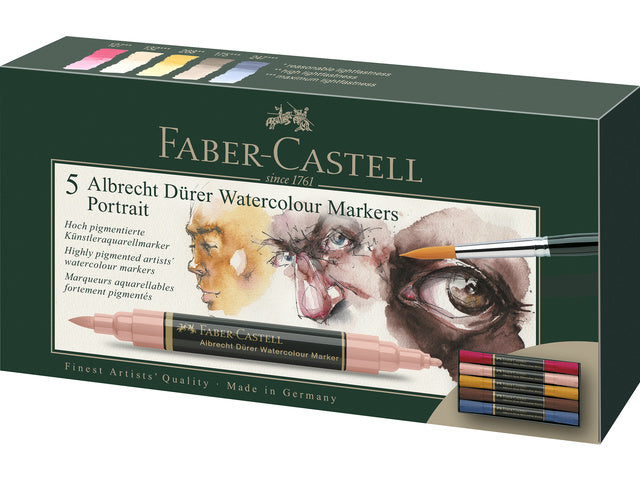 Aquarelmarker Faber-Castell Albrecht Dürer, doos á 5 stuks Portret