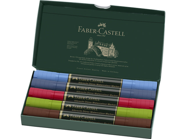 Aquarelmarker Faber-Castell Albrecht Dürer, doos á 5 stuks Urban Sketching
