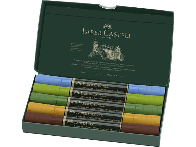Aquarelmarker Faber-Castell Albrecht Dürer, doos á 5 stuks Urban Plein air