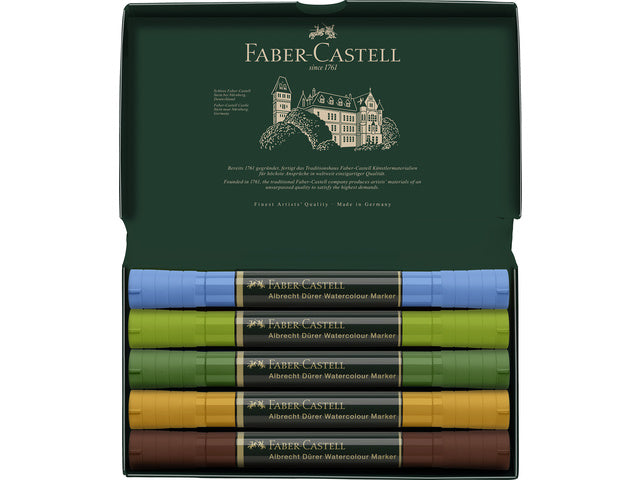 Aquarelmarker Faber-Castell Albrecht Dürer, doos á 5 stuks Urban Plein air