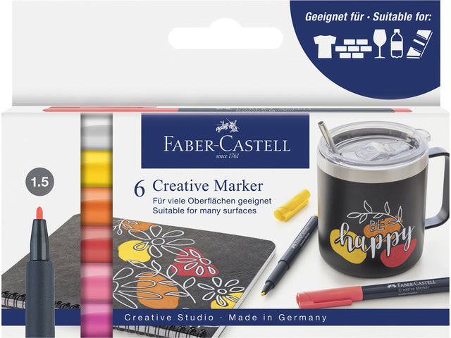 Creatief marker Faber-Castell Summer Breeze set van 6 stuks