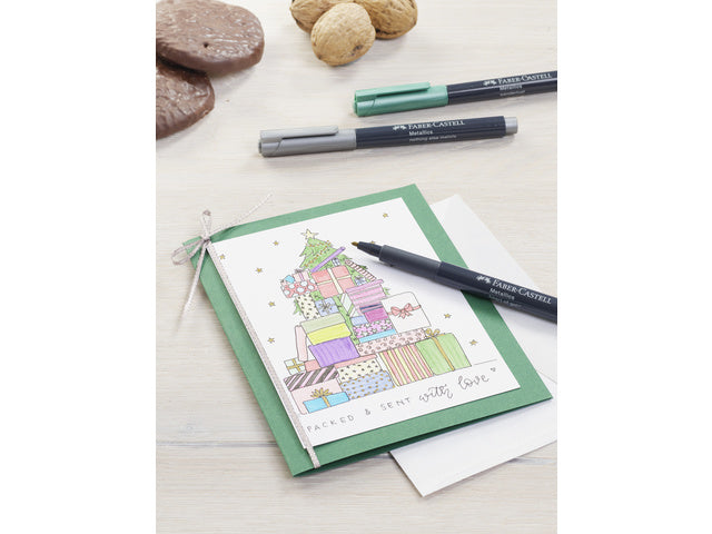 Marker Faber-Castell metallic kleur assorti lijnbreedte 1,5mm