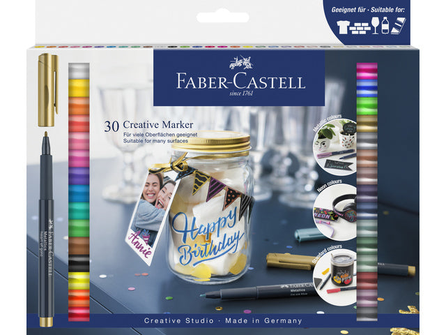 Creatief marker Faber-Castell set van 30 stuks