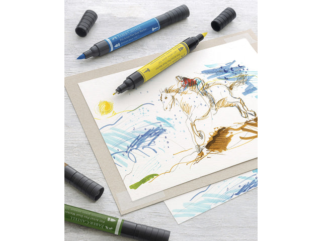 Tekenstift Faber-Castell Pitt Artist Pen Duo Marker, Etui mit 5 Stück