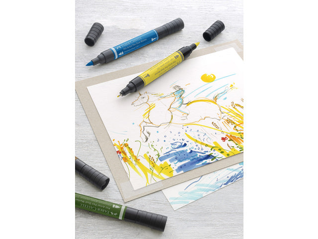 Tekenstift Faber-Castell Pitt Artist Pen duo marker 219 diep scharlaken rood