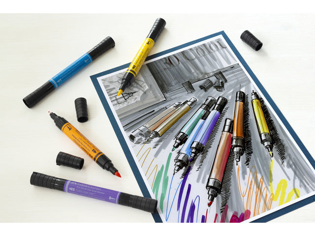 Tekenstift Faber-Castell Pitt Artist Pen duo marker 136 paarsviolet