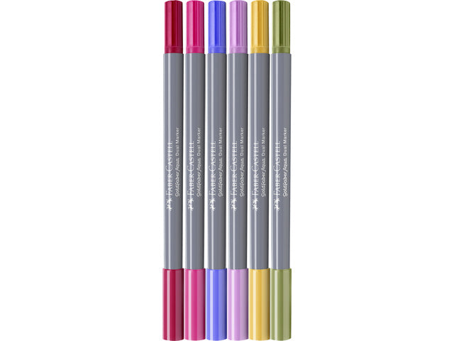 Duo aquarelmarker Faber-Castell Goldfaber etui 6 stuks Bloemen