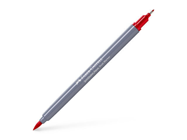 Duo aquarelmarker Faber-Castell Goldfaber 121 geraniumrood fel