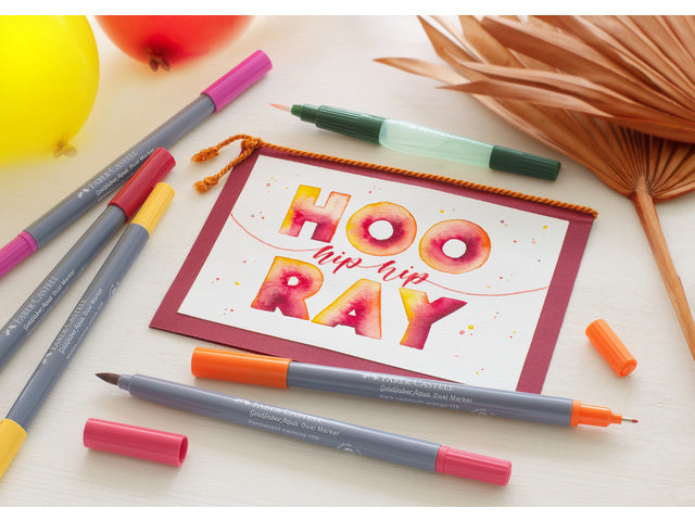 Duo aquarelmarker Faber-Castell Goldfaber etui 24 stuks